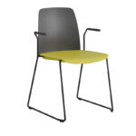 Stapelbar stol i plast med medar och armstöd - Choice - Bild 2